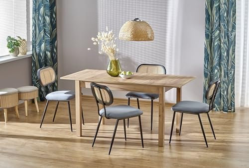 Design Esstisch Tisch HAM-111 Eiche Gold craft ausziehbar 118 bis 158 cm
