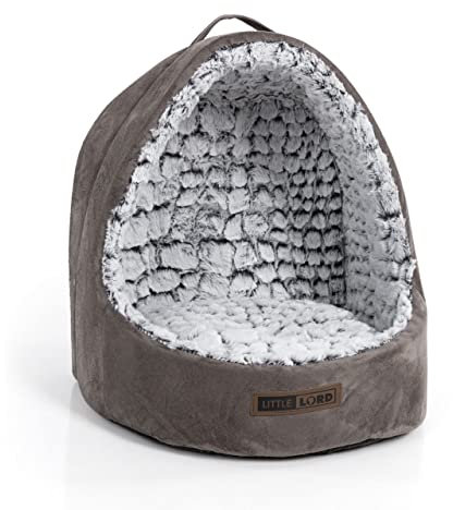 LITTLE LORD | Hundebett Shelly, Schlafhöhle, Katzennest | Taupe - ca. 37 x 35 x 39 cm