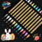 Stylo En MéTal, 12 Couleurs Double Pointes Marqueur En MéTal Set Pour Album Photo, Pour Bricolage, Livre D'Or, Bricolage Scrapbooking, Pour La Peinture CéRamique, Verre, Pierre, DéCoration En Bois