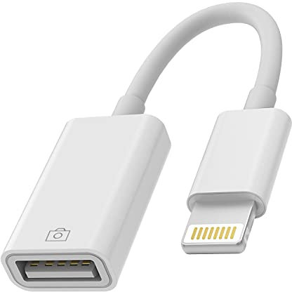 Lightning vers Jack Cable Adaptateur USB Iphone Certifié Apple MFI USB A Prise OTG Camera pour 14 13 12 11 Pro Max 7 8 Plus X Se XS XR Ipad Air 3.0 Prise Cle Convertisseur Flash Disque Stick Adapteur