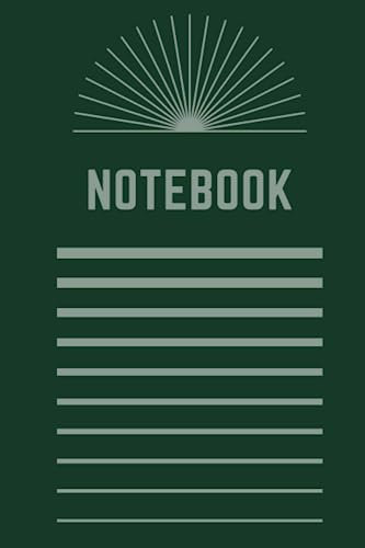 Geometric Notebook: Green Geometric Lined Notebook