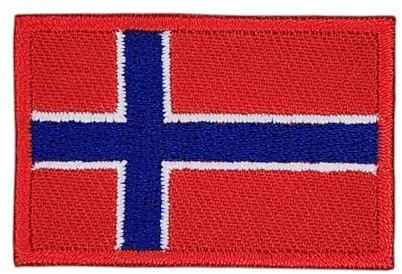 BP BRAUNERT PATCHES Parche termoadhesivo con la bandera de Noruega, tamaño 4,5 x 3,0 cm