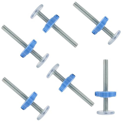 6 x Druckschrauben für Kindergitter Haustier Baby Gate Gitter, M10 Spindelstangen Druck Gewindespindelstangen Schrauben, für Haustier Treppengitter Türtreppenschutzgitter Türschutzgitter (blau)