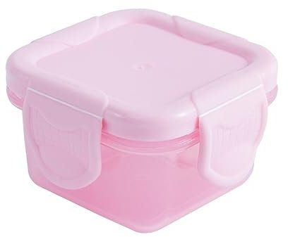 Vorratsdosen Quadratische Frischhaltebox, verdickt, tragbar, versiegelt, Ergänzungsbox, Haushaltsmarmeladenverpackung, Aufbewahrungsbox für Home Küche (Color : Pink, Size : F)