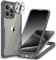 CENHUFO Compatible with iPhone 15 Pro Case Built-in Privacy Screen Protector with Camera Lens Protector, 360 Full Body Privacy Case for iPhone 15 Pro with Anti Spy Screen -Gray