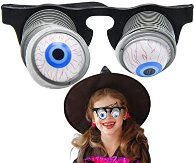 Pop Out Eyes, Pop Out Eyes Neuheit Brille, Tropfende Augapfel Brille Frühling Augapfel Brille PVC Halloween Karneval Witz Horror Shock Pop Eyes Brille Halloween Droopy Eye Brille