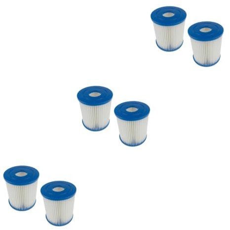 Yardwe 6 wasserreiniger hauswasserfilter Wasserreinigung ersatzfilter Pool verschraubung Poolzubehör Falten Aquariumbogen Spa-Filter Filterwechsel aufblasbar Filtermaterial Baby