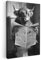 MuchoWow© Impressions sur Toile 40x60 cm Deco Tableau Murale Decoration Salon Peinture Tableaux Chambre Toiles Maison Taureau - Vache - Journal - Toilette