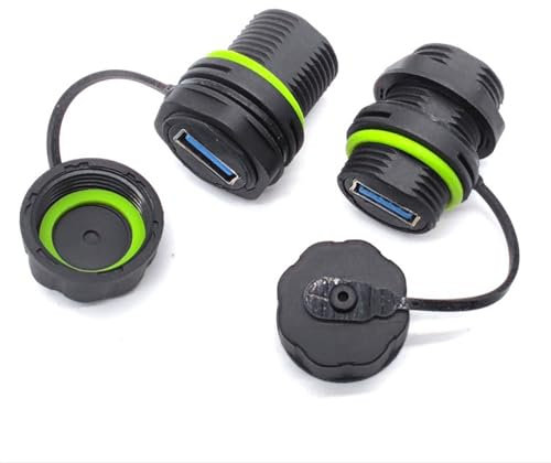 Hsupez Lot de 2 connecteurs M20 étanches USB 3.0 femelle vers femelle, IP68 étanche, montage panneau, adaptateur de passage USB