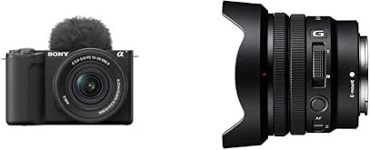 Sony ZV-E10 II | Appareil Hybride à objectifs interchangeables APS-C en kit avec Le E PZ 16-50mm II + E PZ 10-20 mm F4 G | Objectif Ultra Grand Angle à Zoom motorisé Super35 / APS-C Noir