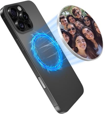 FARWAYVIEW Miroir Selfie Magnétique pour iPhone – Miroir Convexe Grand Angle pour Caméra Arrière, Idéal Vlog & Selfies, Ultra‑Fin et Portable