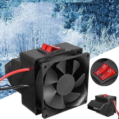 Riloer 12 V / 24 V Car Heater 200-300W 15-20A Car Defroster Heater Auto Windshield Defrosters, Dual Switch Internal Defroster Heater (12V)