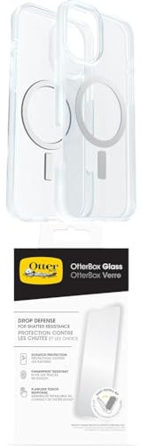 OtterBox Sleek Series MagSafe Case for iPhone 16 Plus, Shockproof, Drop proof, Ultra-Slim, Protective Thin Case, Tested to Military Standard, Clear, Non-Retail Packaging and Screen Protector