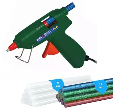 Rapid Hot Glue Gun with 28 Glue Sticks, Mini Fireproof for DIY Crafting and Repair