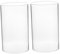 IMIKEYA Bougeoirs en Verre Transparent 2 Pièces - Cylindres en Verre sans Fond De 8-5 Cm De Diamètre pour Bougies Abat Jour Élégant pour Décoration Maison Et Événements Spéciaux