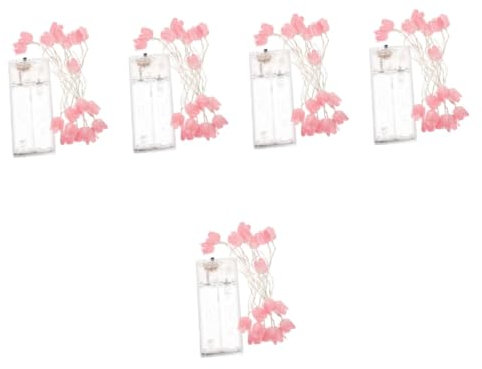 Homoyoyo 5stücke Tulpen Lichterkette Dekorative Batteriebetriebene Innenbeleuchtung Für Stilvolle Raumgestaltung Mit Lichtern Für Stimmungsvolle Anlässe Und