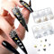 Tucnoeu 2 Boxen Nieten Nagel Charms - Nail Charms Gold Silber Schwarz Punk Nagelschmuck Glitzersteine Zubehör