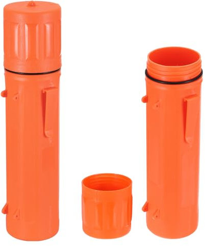 sourcing map 2pcs Welding Rod Storage Tube, 14 Inch Tungsten Electrode Holder Container Airproof Waterproof 4.5kg Capacity, Orange
