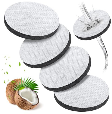 Paquete de 4 Discos de Filtro de Agua de Micro Disco para Botellas de Filtro de Brita Fill and Go, Reduce PFAS, Cloro, Micropartículas, Otras Impurezas