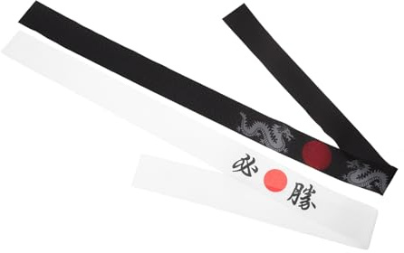 HEALLILY 2stücke Ninja Stirnband Traditionelle Japanische Koch Stirnbänder Karate Stirnband aus Robustem Material Vielseitig Einsetzbar für Verschiedene Aktivitäten