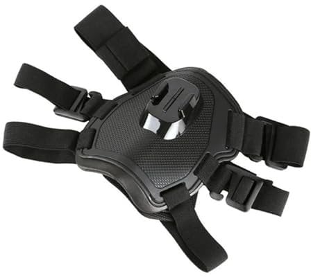Reflex Camera Hundegeschirrhalterung kompatibel mit Go Pro, D J I | Haustier-Westengürtel Kamera Brust & Rückengurt für Action-Video | Verstellbar, witterungsbeständig, gepolstert für Komfort (7-54kg