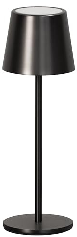 easy! BY FHL FH Lighting ROXI LED Akku Tischleuchte – Dimmbar, IP54 Outdoor & Indoor, USB-C Ladung, Mobile Design für Camping, Balkon, Terrasse, Garten, Indoor (Gun Metal)