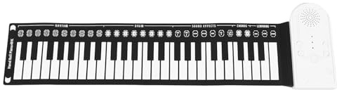 INOOMP Tragbares Rollpiano mit 49 Tasten aus Flexiblem Silikon Faltbares Elektronisches Keyboard für Anfänger und Kinder für Musikunterricht und Auftritte