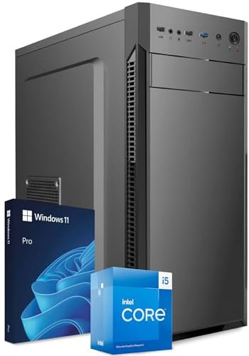 PC Fisso Completo - Computer Desktop Intel Core i5-8400 • RAM 16GB DDR4 • SSD 500GB • Grafica Integrata Intel UHD 630 • Wi-Fi AC e Bluetooth • HDMI • USB 3.2 • Windows 11 Pro • Pronto all'Uso