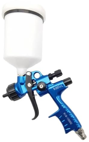 Pistolet à peinture LVLP bleu haute efficacité pour voiture, buse de 1,3 mm, pistolets à eau à base d'huile