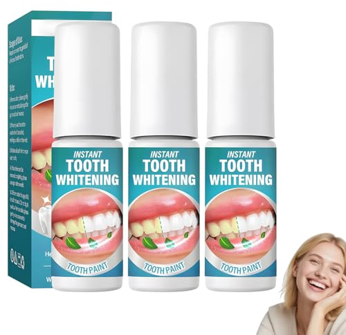 3 Pièces Vernis Dent Vernis Dentaire Blanc Peinture De Blanchiment Des Dents Résultats Immédiats Doux Non Irritant Peut Masquer Les Imperfections Dentaires Petit Portable 10 Ml