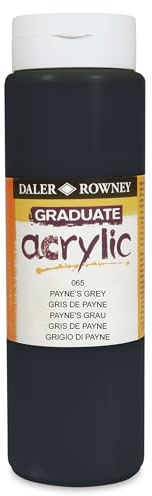 Daler Rowney Graduate Acrylfarbe, 500-ml-Flasche, Payne 's grau