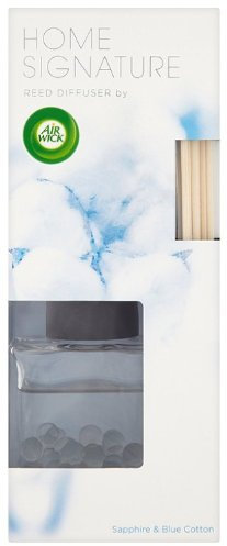 Air Wick Home Signature Premium Reed Diffuser - Sapphire and Blue Cotton