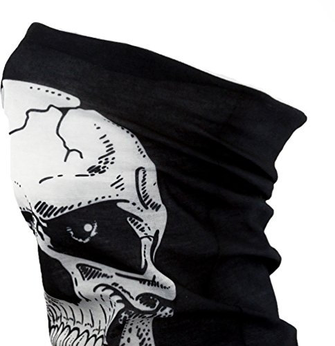 Oblique Unique® Multifunctional Headwear Seamless Magic Scarf Headbands - Centered Skull