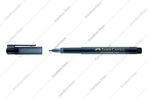 Faber-Castell Pen Broadpen 1554Fineliner Pens Pack of 3, Black