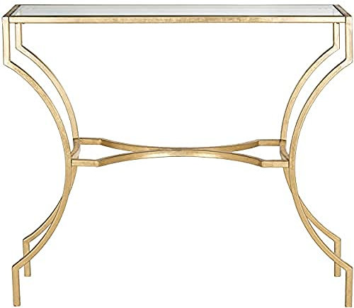 Safavieh EAF2540A Arianna Console Métal Or/Verre 101 x 30 x 90,17 cm