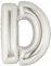Grabo XXL Riesen Buchstabe Folienballon 102 cm (40) Farbauswahl – Perfekte Deko für Geburtstage, Jubiläen & Feiern – Happy Birthday - für Helium und Luft! Wiederverwendbar! (Silber, D)