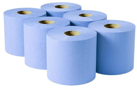 Ideal 365-2 x 6 Rolls 2 Ply Laminated Centre Feed Paper Wipe Rolls (12 Rolls)