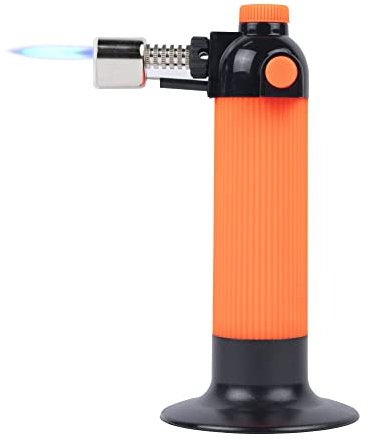 Jazooli Butane Mini Gas Blow Torch Hot Heat Chef Creme Brulees BBQ Baking Cooking Kitchen Restaurant Professional Refillable Soldering Lighter Adjustable Powerful Flame