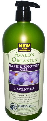Avalon Organics, Bath & Shower Gel, Lavender, 32 fl oz (946 ml)