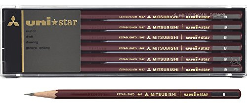 Mitsubishi Bleistift Unistar Sechskant Standard B Dutzend (12 Stück) (Import aus Japan)