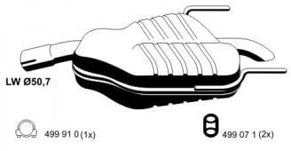 ERNST Endschalldämpfer 043151