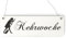 Interluxe Shabby Vintage Schild Türschild KEHRWOCHE Landhaus Chic Holzschild Putzen Kehren