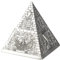 lachineuse - Ägyptische Pyramidenbox aus Stahl - Geheimversteck - 9x9x10 cm - Dekoration Antikes Ägypten - Schmuckkästchen für Silber, Schlüssel - Originelle Pyramide Deko Geschenkidee - Farbe Metall