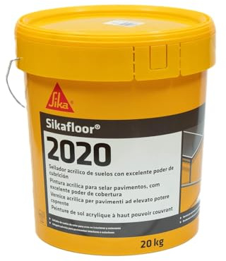 SIKA - Revestimiento acrílico suelos - Sikafloor 2020 - Azul - 20kg | Pintura para interior y exterior - Ideal para garajes y superficies de cemento - Acabado resistente