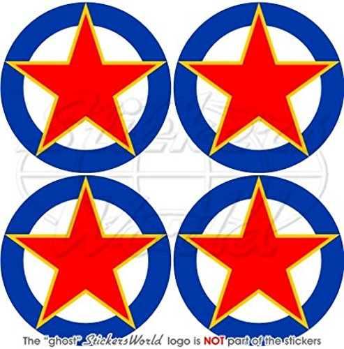 Jugoslawien SFR jugoslawischen Luftwaffe Aircraft Roundels 5,1 cm (50 mm) Vinyl Sticker, Aufkleber X4