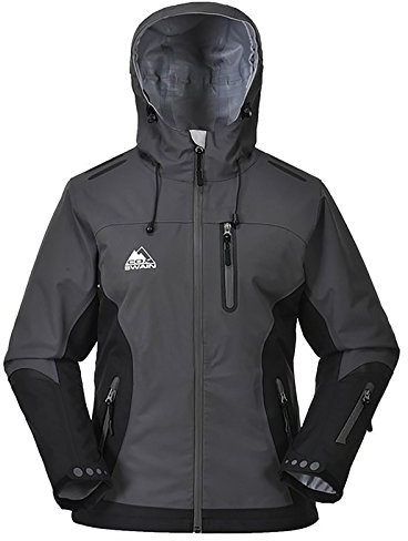 Cox Swain Damen Titanium Funktions/Hardshelljacke Kabru 8.000 Wassersäule 5.000 Atmungsakt., Colour: Grey/Black - Black Zipper, Size: L