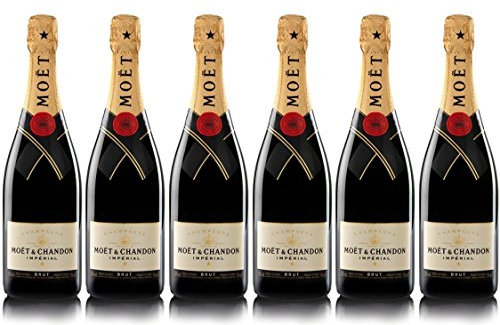 LOT 6 CHAMPAGNES MOËT & CHANDON BRUT MOËT IMPERIAL 75CL
