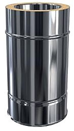 Edelstahlschornstein Längenelement 330 mm DW 120 doppelwandig inkl. Klemmband