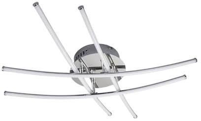 Lindby LED Deckenleuchte Yael (Modern) in Chrom aus Metall, Lampe Deckenlampe Küchenleuchte