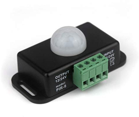 Détecteur de Mouvement à Infrarouge LED 12 V DC Détecteur de Mouvement Capteur de Mouvement PIR pour Bande LED/Ampoule 12 V 8A